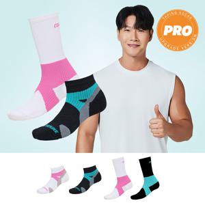 프로 스포츠양말 2켤레 여성 러닝 등산 두꺼운 장목 발목 국산양말