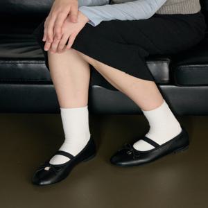 질 바이 질스튜어트 JLSO5E011BK [홀리] 블랙 라운드 토 소프트 플랫