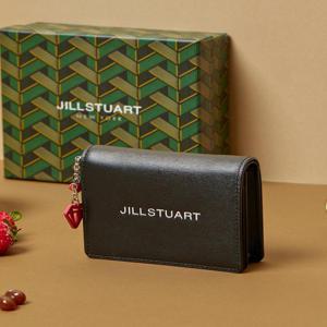 뉴욕 액세서리 JAWA5F930BK [젤라또]박스동봉] 블랙 가죽 쁘띠 참장식 2단 반지갑