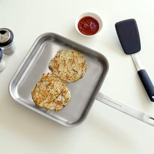 [류니키친공구]  316Ti스텐 통5중 정사각 베스트팬 24cm