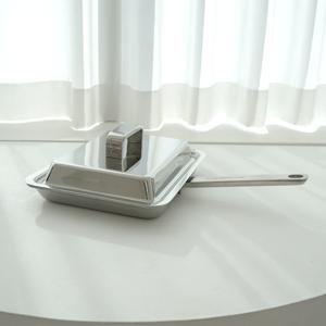 [류니키친공구]  316Ti스텐 통5중 가로형 사각 피싱팬(가로 손잡이)