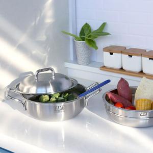 [류니키친공구]  316Ti스텐 통5중 샤프 멀티쿠커 20cm