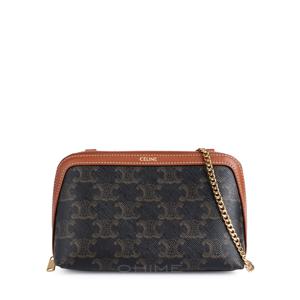 백 클러치 온 체인 트리옹프 캔버스 텐브라운