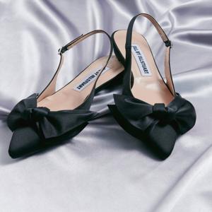 질 바이 질스튜어트 [[26SS]] JLSO6E320BK [인기재입고][노아] 블랙 리본 포인트 토 슬링백