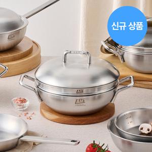 [류니키친공구]  316Ti스텐 통5중 샤프 파티웍 26cm