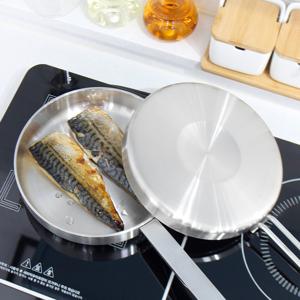 [류니키친공구]  316Ti스텐 통5중 와이드팬(뚜껑포함) 22cm