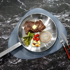 [류니키친공구]  316Ti스텐 통5중 프로 플랫팬 28cm