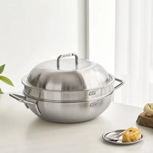 [류니키친공구]  316Ti스텐 통5중 샤프 파티웍 32cm