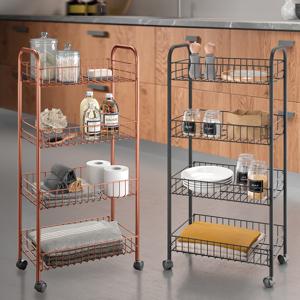 메탈텍스 이동식팬트리 4단 트롤리 2color