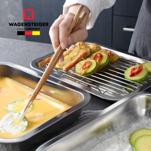 [Original] 스텐 사각 트레이 세트 No.2/밧드1,랙1,트레이1320x220x50