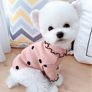 [쁘띠도그] 웨이브폴라티_봄 가을 강아지옷/애견옷