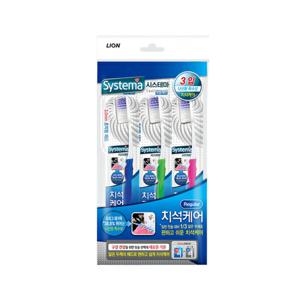 [롯데백화점](시스테마) 치석케어 레귤러 칫솔 3개