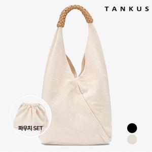 정상가 69000원ㅣ데일리 썸머 네트 레더 코튼 호보백 (TW2AH001L0)