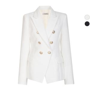 여성 피크드카라 봄가을 스판 더블 정장 자켓