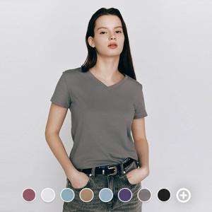 325519 여 기본 브이넥 반팔티