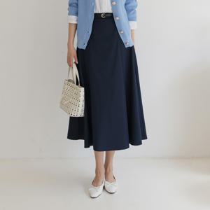 (~XXL까지) 하인드 벨트세트 플레어 스커트 롱스커트 여름 하객룩 오피스룩 데이트 모임 미시 빅사이즈