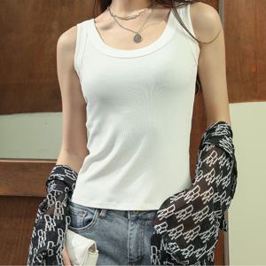 [브리치] HOTBBA / U넥 골지 스판 민소매 나시 3color DK 0023