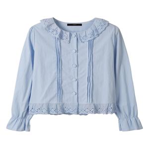 러블리 레이스 카라 셔링 블라우스 (DP3BA040A)