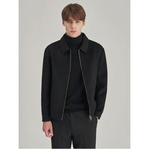 [정가 590,000원] 울/캐시미어 핸드메이드 쇼트 코트 - 블랙 (RX5930P615)