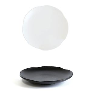 원형 멜라민 대형 반찬접시 뷔페접시 40.5cm 9호 블랙 일식접시 요리접시 샐러드접시 카페접시