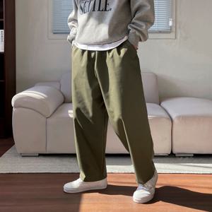 남자 벌룬팬츠 통바지 남자와이드팬츠 9부 기모 배기 바지