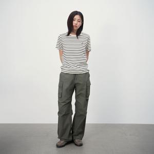 우먼스 스트라이프 티셔츠 2843 오프화이트