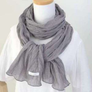 플리츠 스카프 여성 면 100 주름 봄 간절기 사각 목