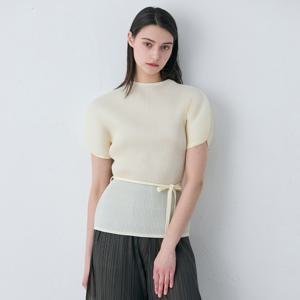 [최초가 129000원] 벨트 반소매 플리츠 블라우스(3colors)_YK04WAPTS01