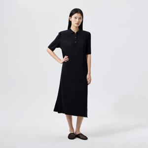 [최초가 218000원] 볼드 셔츠카라 플리츠 원피스_EPOPM026004