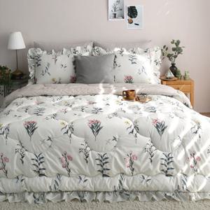 로맨틱 프릴 순면 슈퍼싱글/퀸 차렵이불 7종 세트