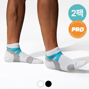 프로 스포츠양말 2켤레 남자 러닝 등산 두꺼운 발목 국산양말