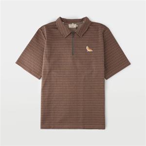 요가 폭스 남녀공용 하프 집업 반팔 티셔츠 EM00204KJ0023 BR