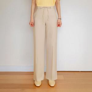 (~XXL까지) 페온 허리스트랩 세미 와이드 슬랙스 봄 가을 하객룩 오피스룩 모임룩 격식룩 빅사이즈