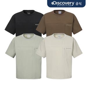 프레시벤트 우븐 여성 포켓 반팔티셔츠 4종 택1