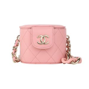 [중고명품]  AP2428 엘레강스 금장 체인 베니티 코스메틱 크로스백 백화점영수증 35444K