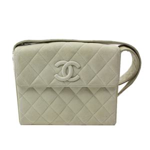 [중고명품]  스웨이드 퀼팅 민트그린 플랩 크로스백 7자리9번대