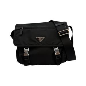 [중고명품]  리나일론 삼각로고 메신저 블랙 1BD953 공용 크로스백