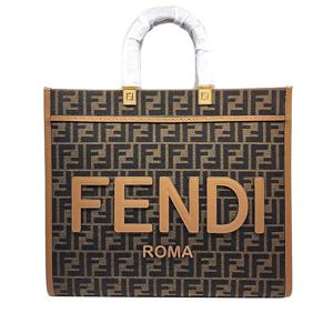 [중고명품]  8BH386 선샤인 패브릭 토트 숄더백 미듐 브라운