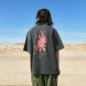 캠프 메시지 피그먼트 반팔 티셔츠 FST737 / 4color