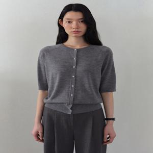 메리노 울 래글런 하프 슬리브 가디건 SSKCDQ14010