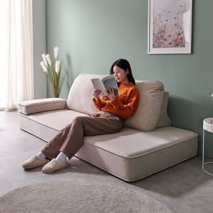 뉴 아이클린 패브릭 3인 모듈 좌식소파 착불