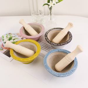 칼라 깨갈이 도자기 미니절구