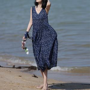 246900 - 찰랑 플라워 민소매 롱원피스 셔츠원피스 롱원피스  빅사이즈원피스 린넨원피스 오피스룩 여성원피스 중년원피스 여름