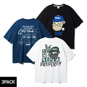 [3PACK]  마틴 골프 오버핏 반팔티 3종 패키지