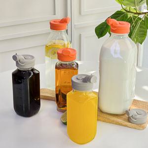 헥사 갤런 온오프 사각 밀폐 눈금유리병 냉장고물병 유리물병 주스병