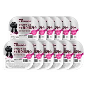 [듀먼] 케어플러스 피부 건강 명태&피쉬콜라겐 50g 12팩 / 강아지 화식 사료