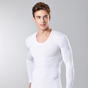 히트엔진 남자 발열 내복 보온 내의 부드러운 흰색