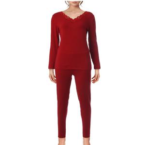 비비안 복 들어오는 빨간 울혼방 여성 내의세트 LG9279S