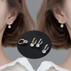 알티피아 큐빅 서클 귀걸이 원터치 데일리 14k골드 백금도금 은귀걸이 링귀걸이 큐빅 서클귀걸이