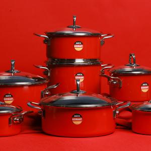 독일  메탈리카 레드 인덕션 법랑 냄비 모음